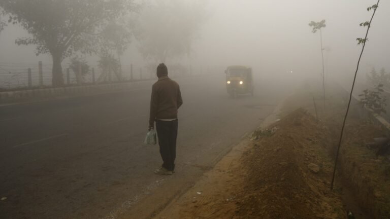 जौनपुर क्षेत्र में घना कोहरा छाया हुआ रहा, गाड़ियां के आने जाने पर असर